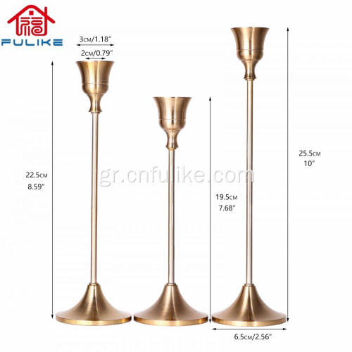 European Metal Candle Holder Ρομαντικό γαμήλιο κερί